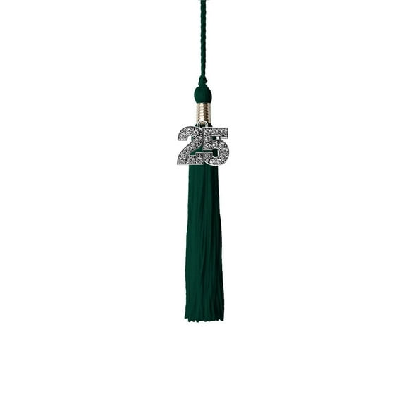Class Act Graduation Kindergarten Graduation Tassel - 2025 - Bling Charm - 1 Color, Dark Green