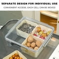 thumbnail image 3 of WICVIK Clear Divided Serving Tray with Lid, Portable Square Plastic Veggie Tray, Platter Food Storage Container Box for Candy, Appetizer, Snack, Dried Fruit, Nuts, Vegetable, Party, 3 of 6