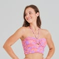 thumbnail image 3 of Juniors' Ninety-Nine° Multi-Way Floral Midkini Color: Island Breeze Size: X SMALL, 3 of 4