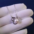 thumbnail image 2 of Collar de calabaza de perlas naturales mujer 925 collar de calabaza de plata esterlina moda simple cadena de clavícula, 2 of 2