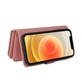 thumbnail image 2 of Wallet Case for iPhone 12 / 12 Pro, Magnetic Zipper Pouch Premium PU Leather with Kickstand Wallet Flip Shockproof Phone Case Wrist Strap Card Slots Holder Pocket iPhone 12 / 12 Pro,
Pink, 2 of 16
