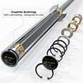 thumbnail image 2 of Barbell Bar for 2" Olympic Plates,Home Gym Weightlifting Bar 4Ft Solid Chrome Weight Bar 5Ft Fitness Training Curl Barbell 7.2Ft,Silver Stainless Steel Sports Fitness Exercise Equipment, 2 of 8