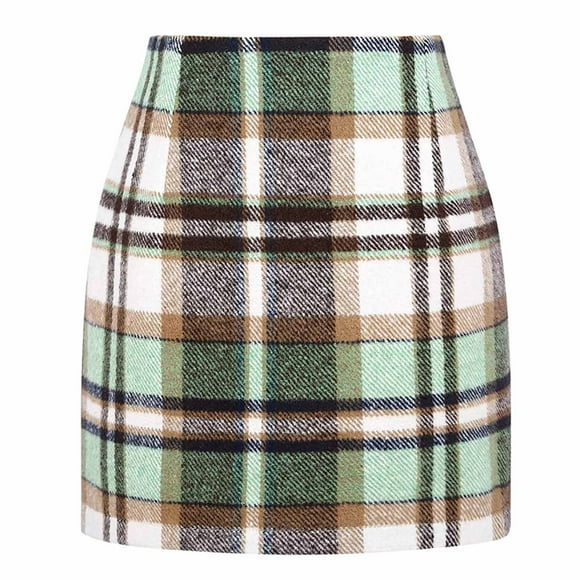 Clearance-Sale Skirts for Women Printing Plaid Pattern Women's Casual Check Print High Waist Tight Pencil Skirt Skirt Fitting Plus Size Daily Casual Elegant Holiday Vacation Pencil Sheath Skirt