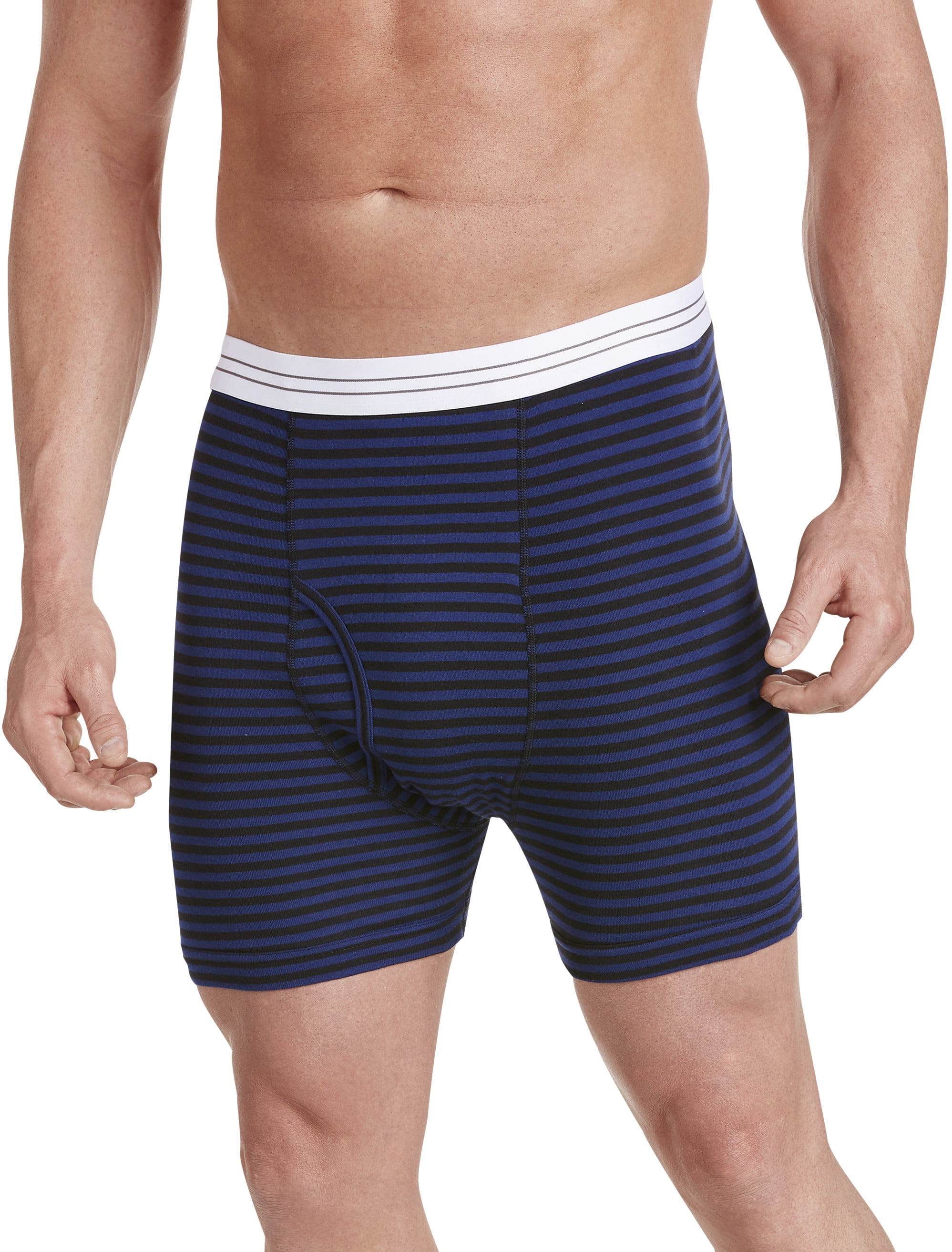 Harbor Bay by DXL Big and Tall Men's Assorted Boxer Briefs, Navy Stripe ...