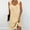 Beige, variant on Women's Dress, Sundress with Floral Print, Sleeveless Casual Dress for Vacation or Daily Wear