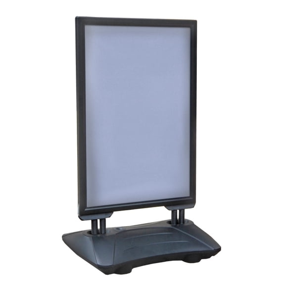 Small Indoor/Outdoor Weighted Aluminum Two Sided Sidewalk Frame and Curb Sign Holder Holder 24"W X 36"H