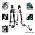 thumbnail image 3 of Fogcroll Telescoping Extension Ladder, Stainless Steel Folding Telescopic Ladder with Locking Mechanism, Multi-purpose Collapsible Ladder for Home or Rv Outdoor Work, Heavy Duty 330 Lbs Load, 3 of 13
