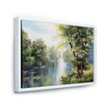thumbnail image 3 of Designart 'Lake In The Forest Summer Day - Landscape' Lake House Framed Canvas Wall Art Print, 3 of 5