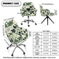 thumbnail image 7 of ZIATUBLES Tropical Foliage Print Curved Back Dining Room Chair Covers with Arms Stretchable Vanity Desk Chair Slipcover Removable Universal Chair Protector Cover for Kitchen Living Room, 7 of 7