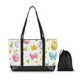 thumbnail image 7 of FORMRS Canvas Laptop Tote Bag for Women with 15.6" Computer Compartments Shoulder Handbag, Colorful Easter Eggs, 7 of 7