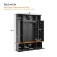 thumbnail image 2 of GDF Studio 4-IN-1 Hall Tree with Storage Cabinets, Shoe Rack, Bench, Adjustable Shelves, 59" x 76.7", Black, 2 of 8