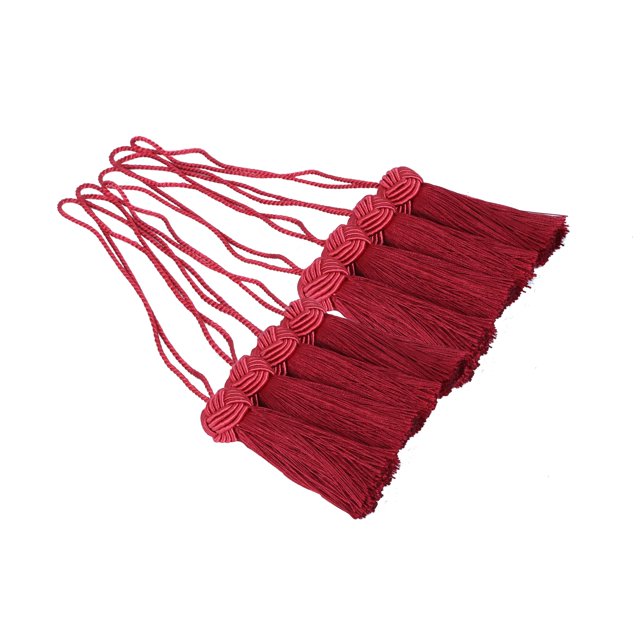 Set de 8 Borlas Coloridas por BEL AVENIR, Rojo, 27 cm