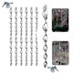 thumbnail image 1 of 12pcs Reflective Bird Deterrent Rods 11.6 In Hanging Spiral Bird Repellents Bird Scarers Rods For Frighten Pigeon, 1 of 5