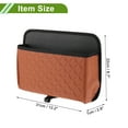 thumbnail image 4 of Unique Bargains Auto Trash Can With Lanyard Hanging Front Rear Seats Trash Bin 1 Pc Brown, 4 of 7
