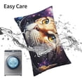 thumbnail image 6 of Pofeuu Astronaut Cat Print Polyester Microfiber Plush Pillowcases, Super Soft and Cozy Pillow Case Covers with Envelop Closure（Pillow core not included）-16"x24", 6 of 6