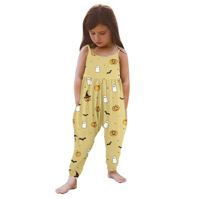 WEAIXIMIUNGChristmas Combinaison Imprimée à la Mode et Décontractée pour Filles, 9-10 Ans