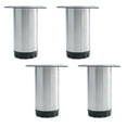 thumbnail image 1 of Unique Bargains Pied de Meuble 4 Pieds en Acier Inoxydable pour Canapé Table Pieds Réglables Remplacement 4 Pcs, 1 of 7