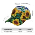 thumbnail image 2 of Fuzoiu Landscape With Sunflowers Print Adjustable Baseball Cap for Men and Women, Unisex Sports Hat, Sun Protection Hat for Running Workouts and Outdoor Activities All Seasons, 2 of 6