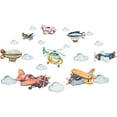 thumbnail image 3 of 1Set Watercolor Airplane Wall Decals Plane Wall Stickers Colorful Clouds Cute Helicopter Vinyl Art Decor, 3 of 8