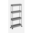 thumbnail image 1 of SONGMICS Carrito Organizador 4 Niveles 6 Ganchos Ruedas 360° 38x38x90cm, 1 of 5