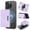 Purple, variant on Magnetic Phone Wallet Compatible with iPhone 17 16 15 14 13 12 Pro Max Plus, Detachable Card Holder for Cash Credit Cards