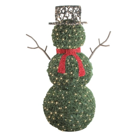 6.5' Giant Commercial Grade LED Lighted Snowman Topiary Outdoor Christmas Decoration - image 1 ...