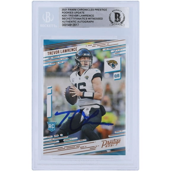 Trevor Lawrence Jacksonville Jaguars Autographed 2021 Panini Prestige Update #201 Beckett Fanatics Witnessed Authenticated Rookie Card - Fanatics Authentic Certified