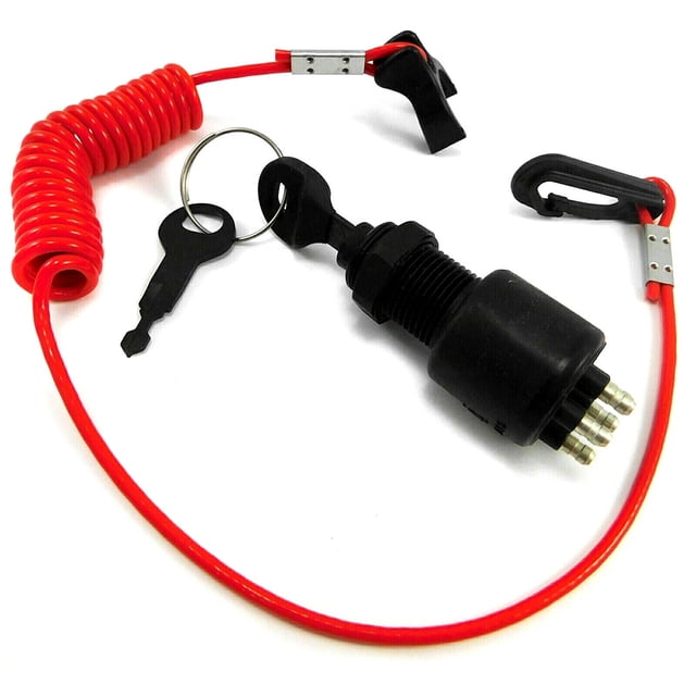 Sidaley Llave de interruptor de encendido con montaje de bloqueo de cordón de seguridad, interruptores ligeros de reparación profesional Bombillas para automóviles