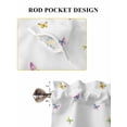 thumbnail image 6 of Vintage Colorful Butterfly 2 Panel Kitchen Curtains for Windows, Watercolor Butterflies Farmhouse Bathroom Privacy Curtain, Home Décor Window Treatment for Bedroom/Living Room 55"x45", 6 of 6