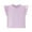 Purple, variant on Lmnyox Girls Summer Tops Crew Neck Ruffle Cap Sleeve Shirts Casual Cotton Solid Color Cute Blouses for Teens