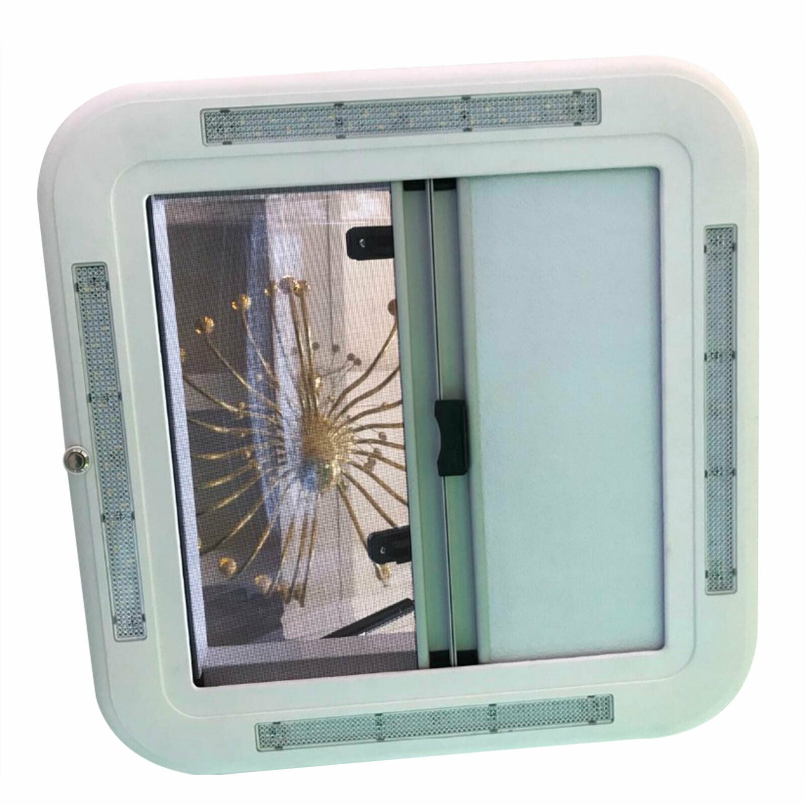 Caravan RV Skylight Roof Vent Hatch 700 x 500 Anti-UV Cover W/ LED Light