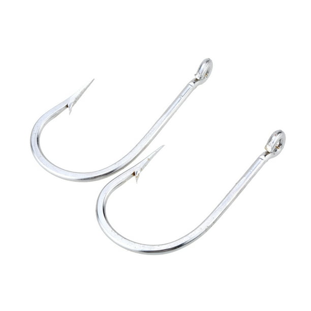 2Pcs Stainless Steel Fishing Hooks for Shark Fish 8/0# 10/0# 12/0# 