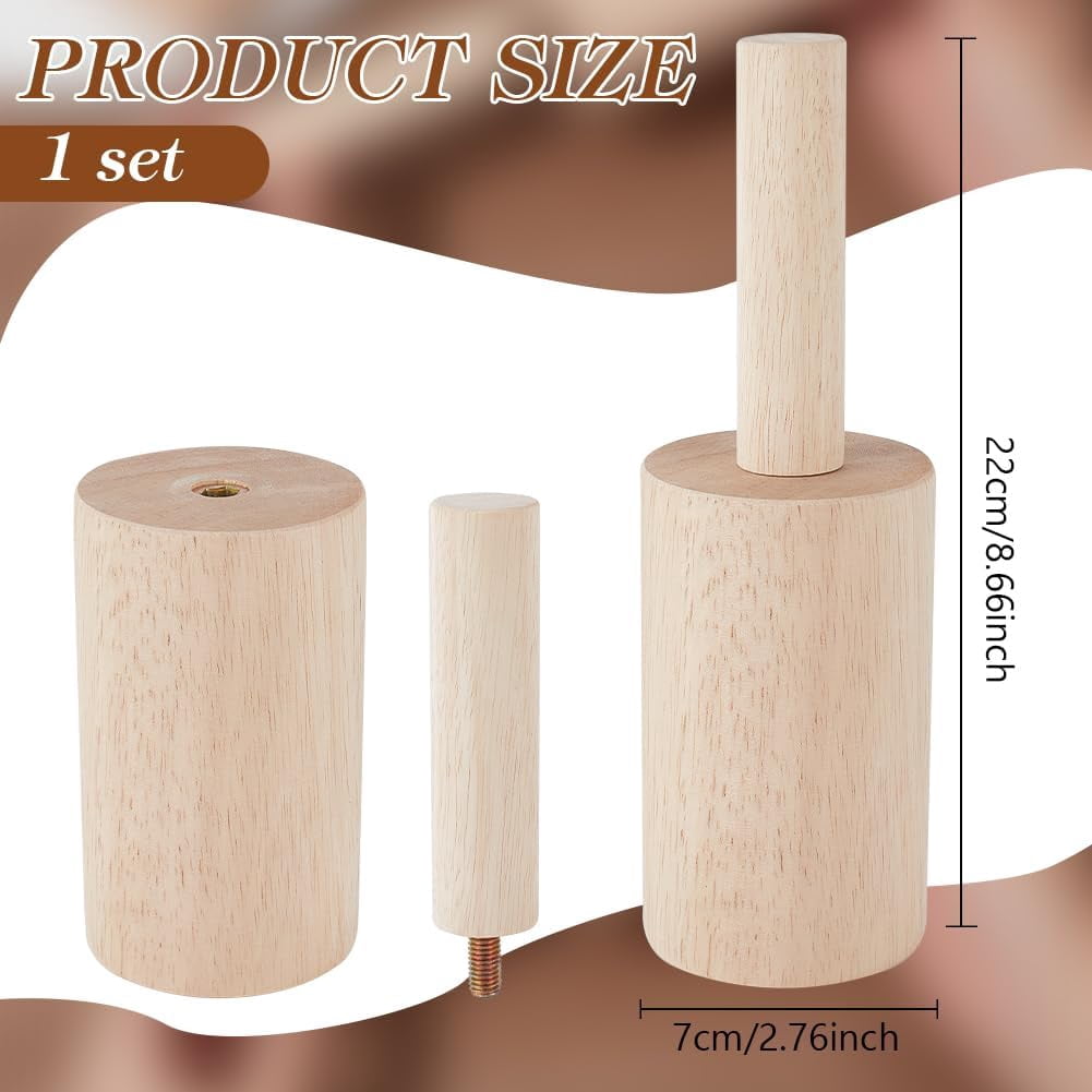 8.6x2.7 inch Cup Pottery Tools PapayaWhip Wood Pottery Tools with Handle Pottery Tools Set DIY