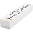 thumbnail image 3 of P. Graham Dunn Love Greenery Whitewash 7.25 x 1.5 Inch Wood Vertical Tabletop Block Sign, 3 of 6