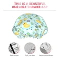 thumbnail image 3 of Kdxio Duck Cartoon Print Shower Cap for Women,Elastic and Reusable,Double Waterproof Layers Bathing Hat, 3 of 6