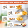 thumbnail image 4 of Commercial Vegetable Chopper With Replacement Blades - Stainless Steel French Fry Cutter, Potato Dicer, Vegetable & Fruit Slicer, for Restaurants & Home Kitchen, with a 6slicer, 4 of 9