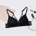 thumbnail image 2 of Sngxgn Women's Seamed Soft C up Wirefree Cotton Bra(Black,One Size), 2 of 6