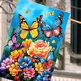 thumbnail image 5 of Spring Flower Garden Flag Dragonfly flags Welcome Summer House Flag for Outdoors 28 x 40 Double Sided Large Decorative Flag, 5 of 10