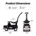 thumbnail image 6 of Outfunny Toddler Ride on Toys, 3 in 1 Push Car for Toddlers Aged 1-3 with Handle, Black, 6 of 9