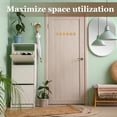 thumbnail image 5 of 4 Pack Beech Wood Wall Hooks, Simple and Stylish Coat Rack, Round Coat Hook, Wall-Mounted Entrance Hook with Screws, Can Hang Towels, Hats, Clothes, Keys, 5 of 7