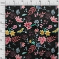 thumbnail image 3 of oneOone Polyester Spandex Black Fabric Floral Diy Clothing Quilting Fabric Print Fabric By Yard 56 Inch Wide, 3 of 4