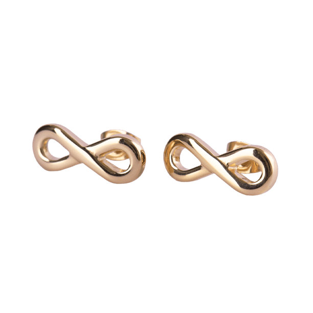 Aretes de Mujer Infinito LuckyLy Acero Inoxidable con Baño de Oro Rosa 18k Oro 18k o Color Plata Modelo Eva dorado UNITALLA
