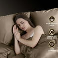 thumbnail image 5 of Martex Elegance 4-Piece King Satin Sheet Set | Silky Smooth | Great for Hair & Skin | Champagne, 5 of 8
