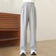 thumbnail image 2 of Odeerbi 3-15 Años Niños Niñas Pantalones Pata Ancha Algodón Verano Casual Cintura Elástica Color Sólido Pantalones Pata Recta, 2 of 5