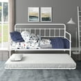 thumbnail image 2 of BTMWAY Twin Size Metal Daybed with Trundle Included, Twin Trundle Bed Frame for Kids Teens Adults, No Box Spring Needed, White, 2 of 10