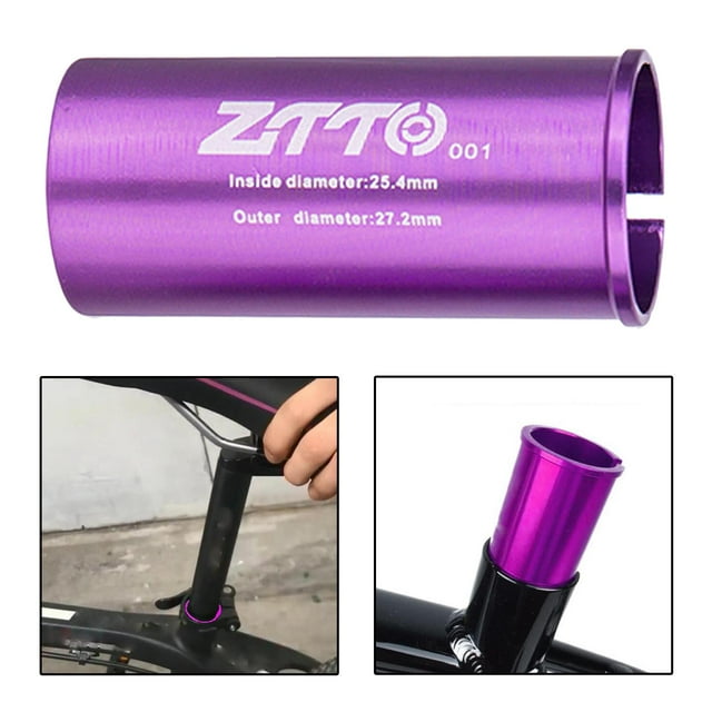 Adaptador de Sillín icicletas, Adaptador de Conversión de Manga Reducción de Cuñas para Bicicleta de Carretera, Bicicleta de Montaña, , BMX, Co 272 a 254 mm Soledad Cuña de tija de sillín de bicicleta