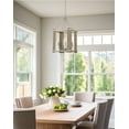 thumbnail image 5 of Kira Home Kenwood 28" 4-Light Farmhouse Ceiling Pendant Light, Bleached Oak + Galvanized Steel Finish, 5 of 7