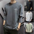 thumbnail image 2 of blusa de talla grande- Camiseta de manga larga con estampados únicos para hombre talla M-3XL Puro algodón Playeras camiseta viralpangjing, 2 of 4