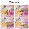 thumbnail image 4 of PIKWEEK  Watercolor Floral Cute Pattern Fitted Round Table Cover with Elastic Protector Table Kitchen Dinner Waterproof Oil-Proof Tablecloth White, 4 of 7
