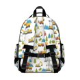 thumbnail image 3 of Excavator and Mountain White Pattern Cute School Backpack Bag for School with Padded Back and Adjustable Shoulder Straps 15.25"x11.5"x5.25", 3 of 5